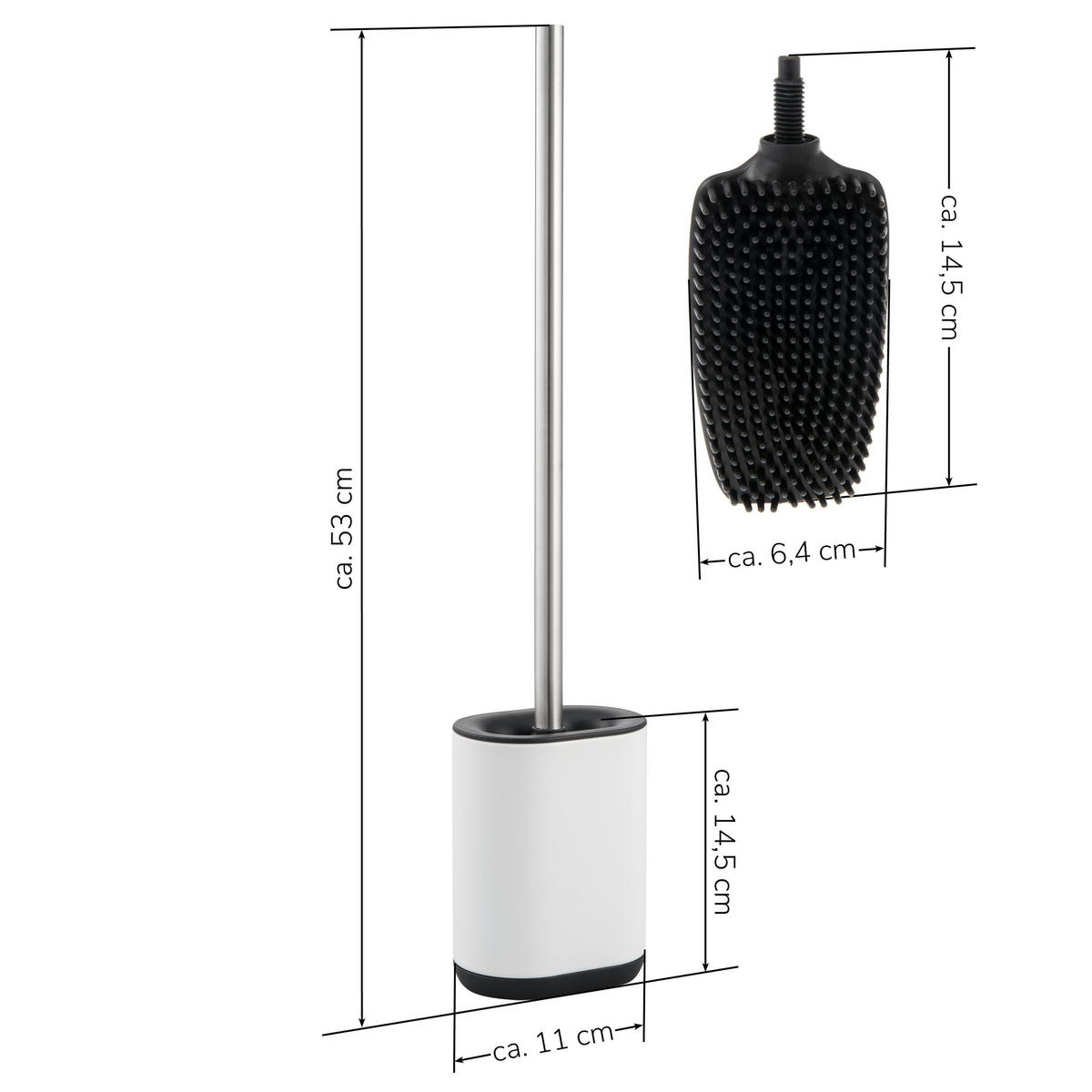 WC-GARNITUR BARBENA, weiß - Weiß, Metall (11/53/4cm) - bremermann