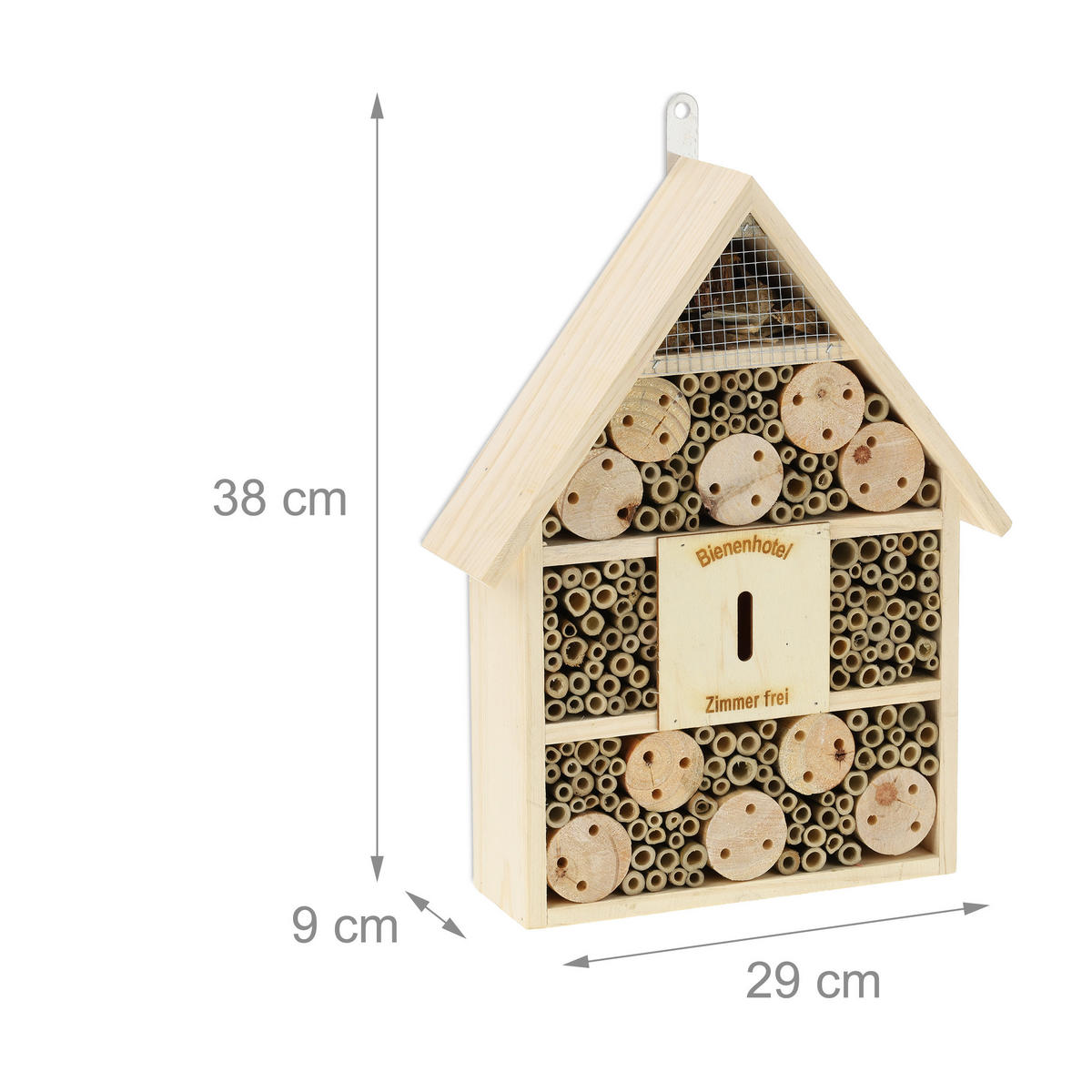 VČELÍ hotel - svetlohnedá, drevo (29/38/9cm) - Relaxdays