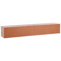 WANDMONTIERTER-TV-SCHRANK Rot/Braun Gladstone - Rot/Braun, Holzwerkstoff (180/30/32cm) - Beliani