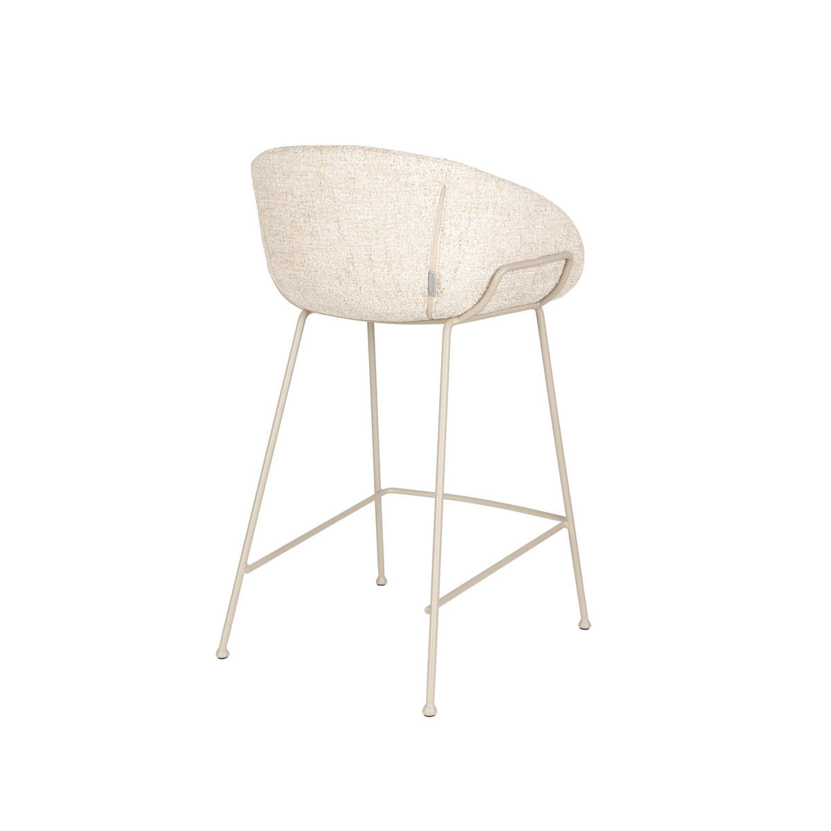 BARHOCKER Feston Rückenlehne 65 cm Beige - 2 er Set - Beige, Metall (54.5/88.5/53cm) - Zuiver