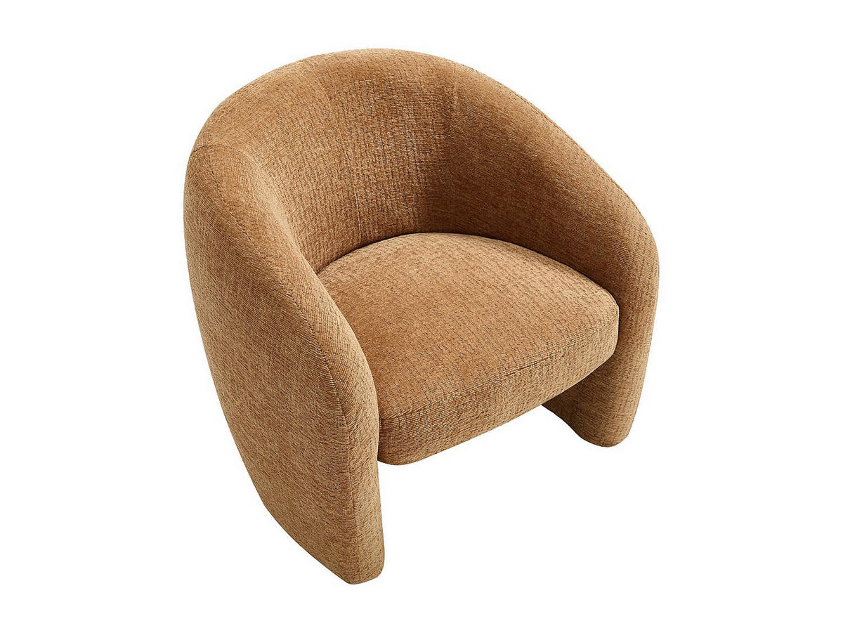 SESSEL mit gerader Rückenlehne - 1 Person - Stoff - Camel - - Hellbraun, Textil (56/52/52cm) - Vente-Unique