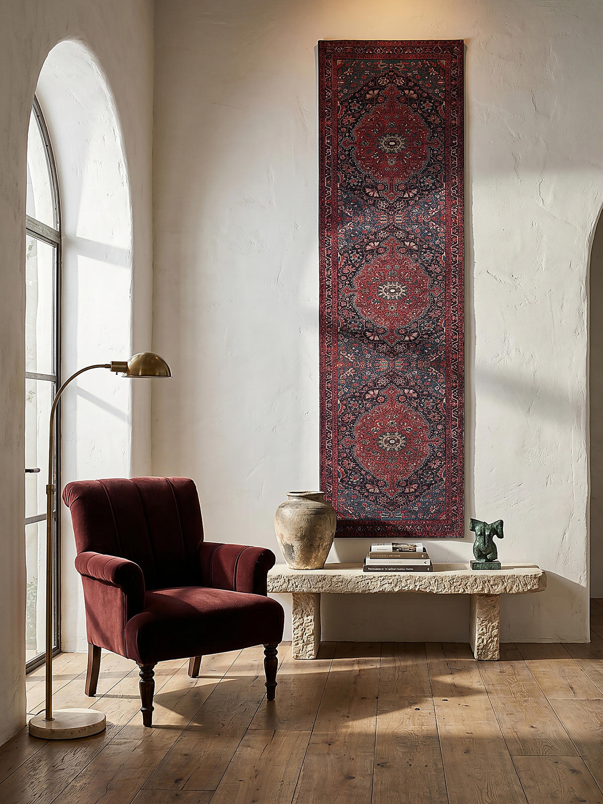 TEPPICHLÄUFER HURST 60/230 cm - Rot, Textil (230/60cm) - KADIMA DESIGN