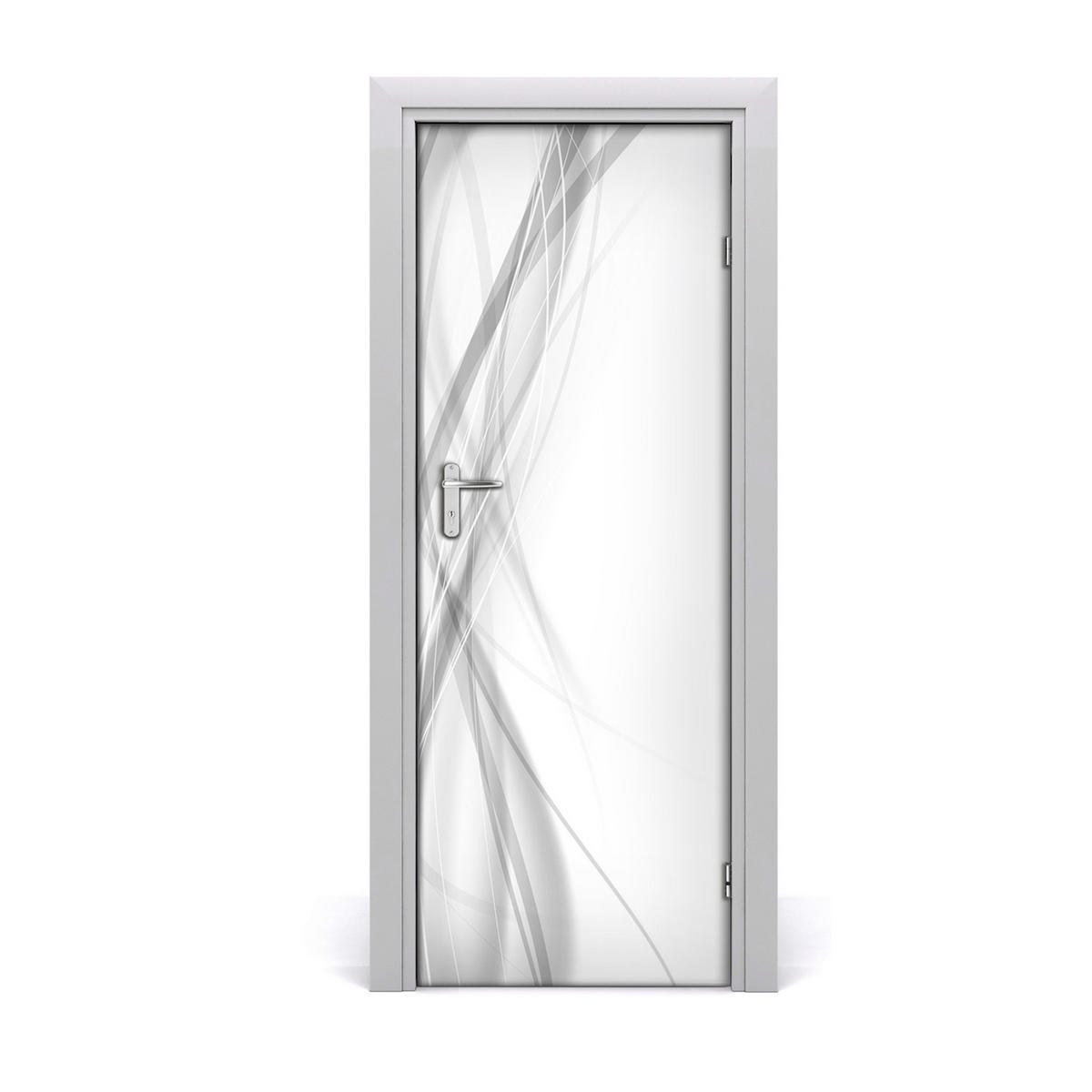 TÜRAUFKLEBER 75x205 cm Dekorativ für Türen - Hellgrau, Kunststoff (75/205/0.01cm) - TULUP