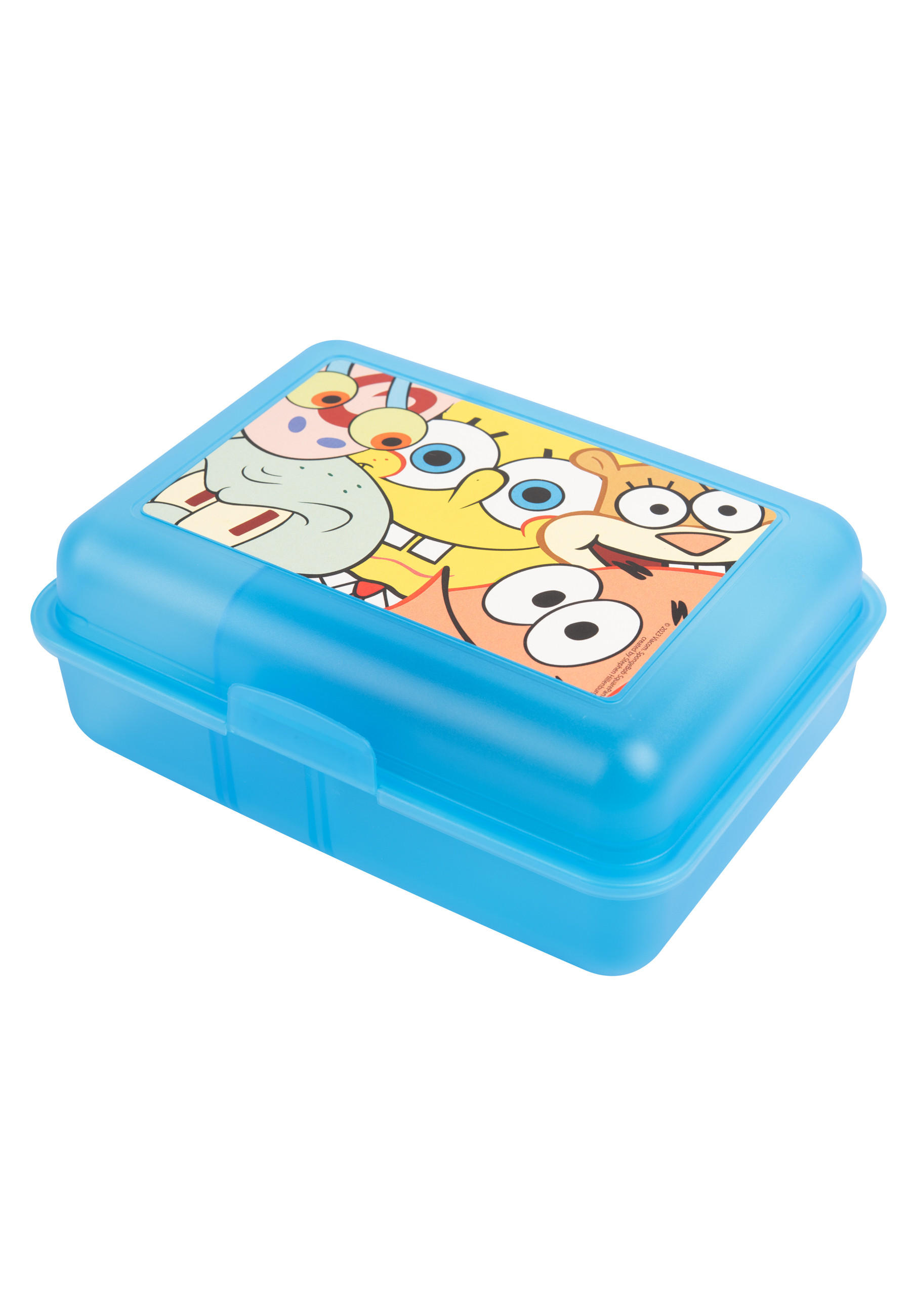 BROTDOSE Spongebob Schwammkopf Allover Türkis 17,5 x 12,8 x 6,9 cm - Türkis, Kunststoff (17.5/6.9/12.8cm)