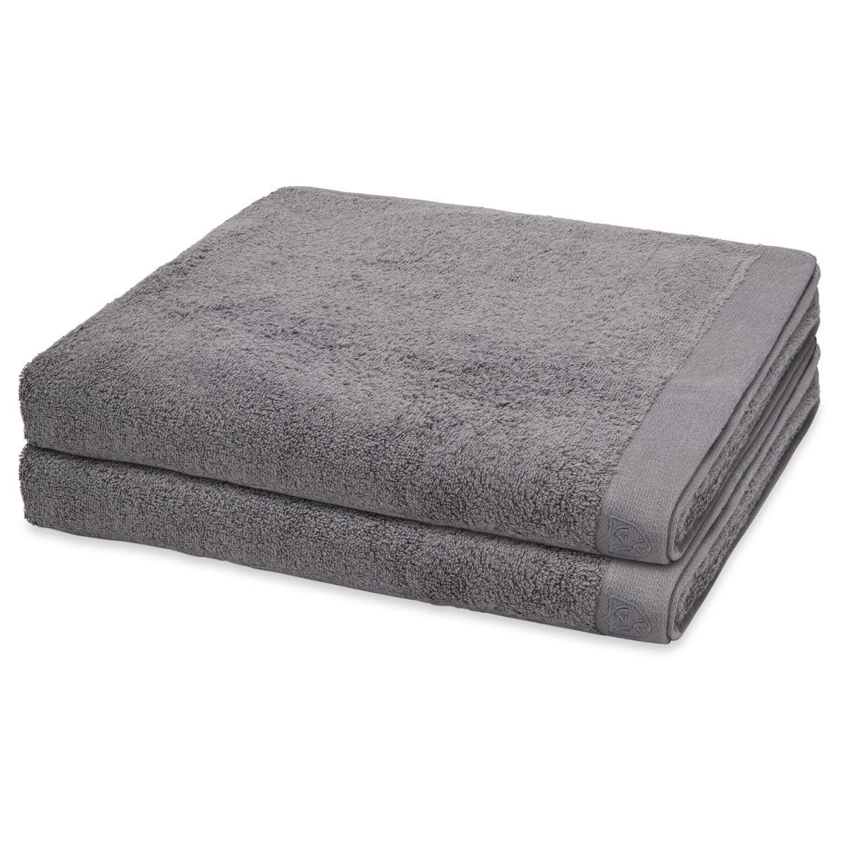DUSCHTUCH Doubleface Stripes 2er-Set - Grau, Textil (70/140cm) - Ross