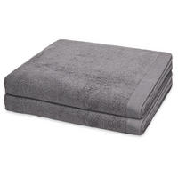 DUSCHTUCH Doubleface Stripes 2er-Set - Grau, Textil (70/140cm) - Ross