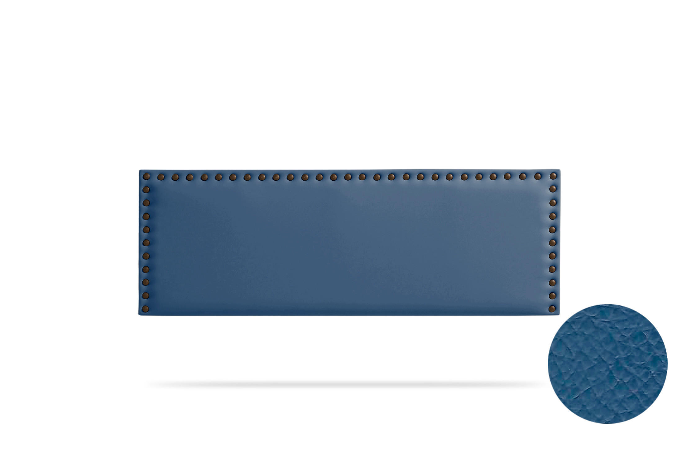 KOPFTEIL gepolstert MODENA Kunstleder 130x55x8 cm - Dunkelblau - Moonia - Dunkelblau, Holz (130/8/55cm)