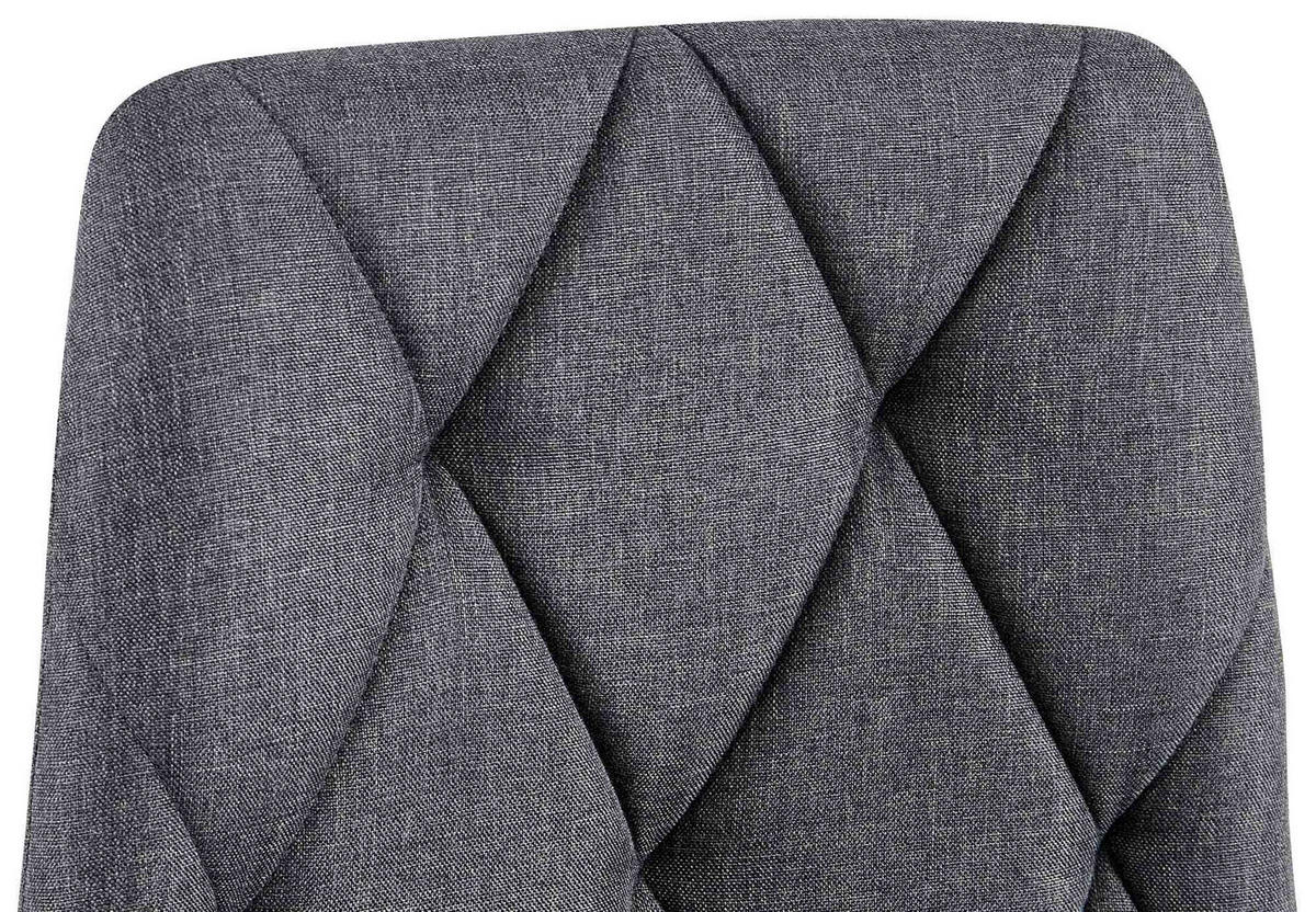 ESSZIMMERSTUHL Stoff Dunkelgrau - Dunkelgrau/Schwarz, Textil/Metall (45/85/55cm) - CLP