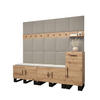 GARDEROBEN-SET 196/210/45,6 - Creme/Schwarz, Holz/Kunststoff (210/196/45.6cm) - Abiks Möbel