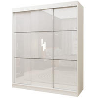 SCHWEBETÜRENSCHRANK VITALE 180/216/61 cm 3-türig Weiß - Weiß, Holzwerkstoff (180/216/61cm) - MASSENO