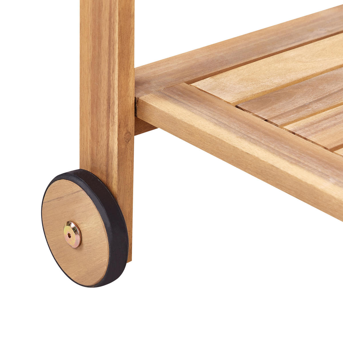 TEEWAGEN 47/83 cm Heller Holzfarbton Sassari Ii - Hellbraun, Holz (47/74/90cm) - Beliani