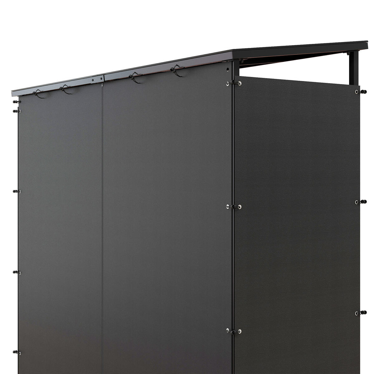 KAMINHOLZREGAL DE-18359 Schwarz - Schwarz, Metall (62/184/185cm) - ComfortXL