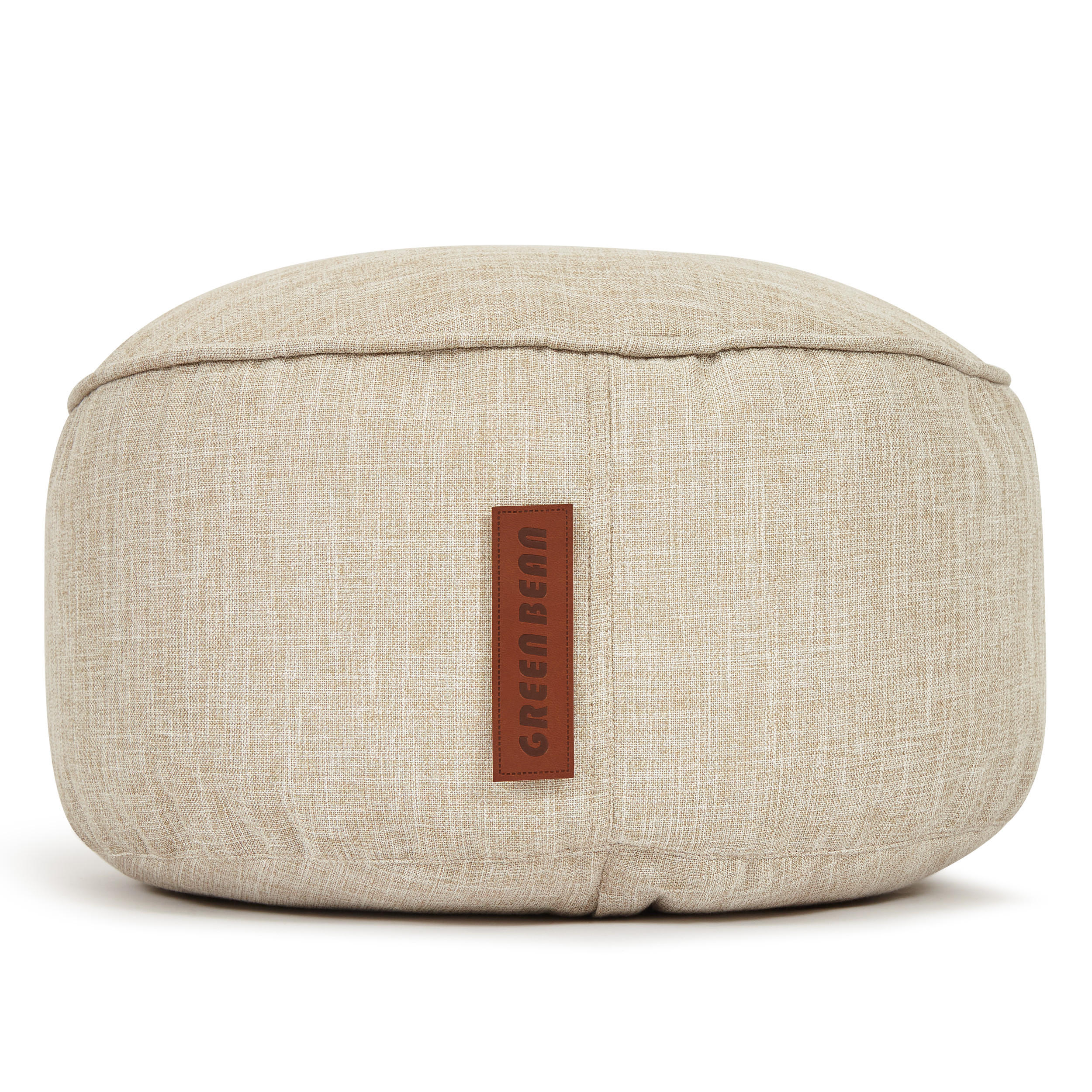 SITZSACK-HOCKER "Home Linen" 45x25cm - Beige, Textil (45/25/45cm) - Green Bean