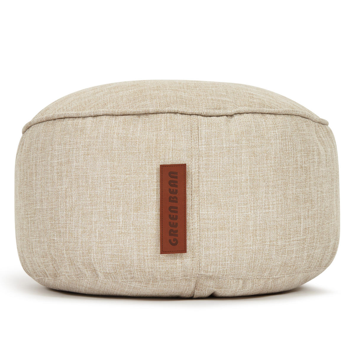 SITZSACK-HOCKER "Home Linen" 45x25cm - Beige, Textil (45/25/45cm) - Green Bean