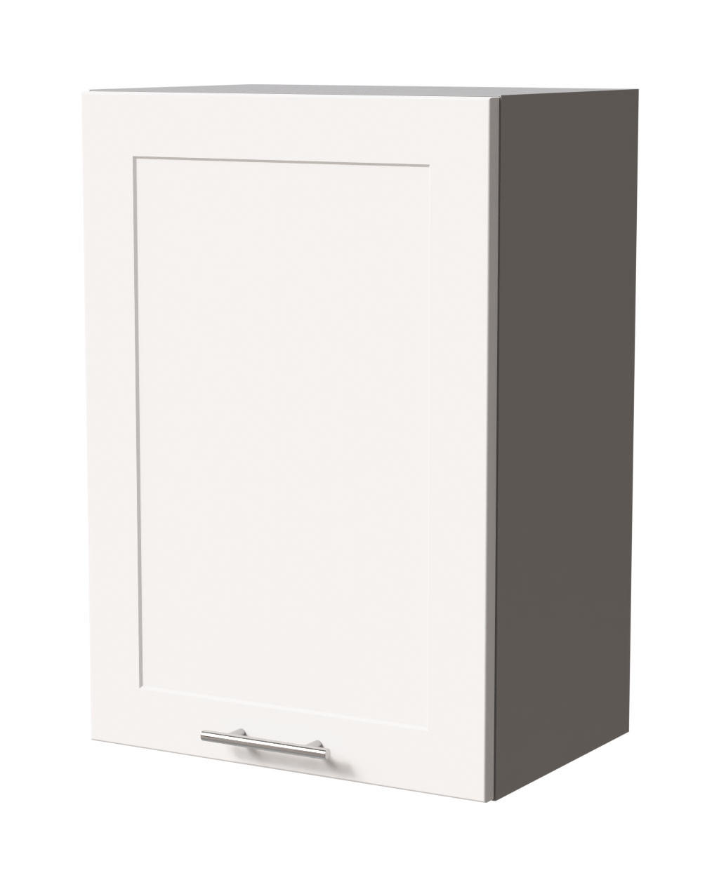 HÄNGESCHRANK Oslo W2/50 Grau / Weiß Matt 50 / 32,5 / 72cm - Weiß/Grau, Holz/Holzwerkstoff (50/72/32.5cm) - Feldmann-Wohnen