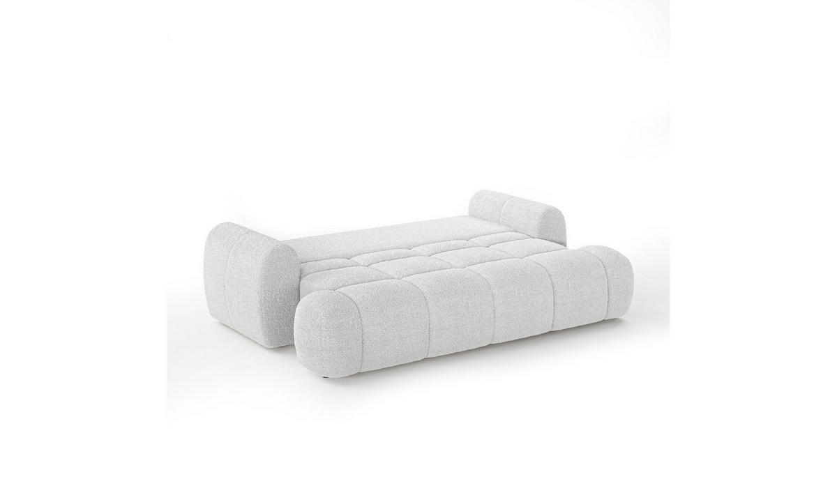 SCHLAFSOFA CORAL 250/100/85 cm mit Bettkasten Stoff Coral 70 - Creme, Textil (250/85/100cm) - Lookway
