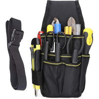WERKZEUGGÜRTELTASCHE – 15 Taschen – verstellbare Länge bis zu 105 cm - Schwarz, Textil (16/4/30cm) - DCA