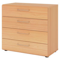 SCHUBLADENSCHRANK - 4 Schübe 42/80/74,8 cm in Buchefarben - Buchefarben, Holzwerkstoff (80/74.8/42cm) - bümö