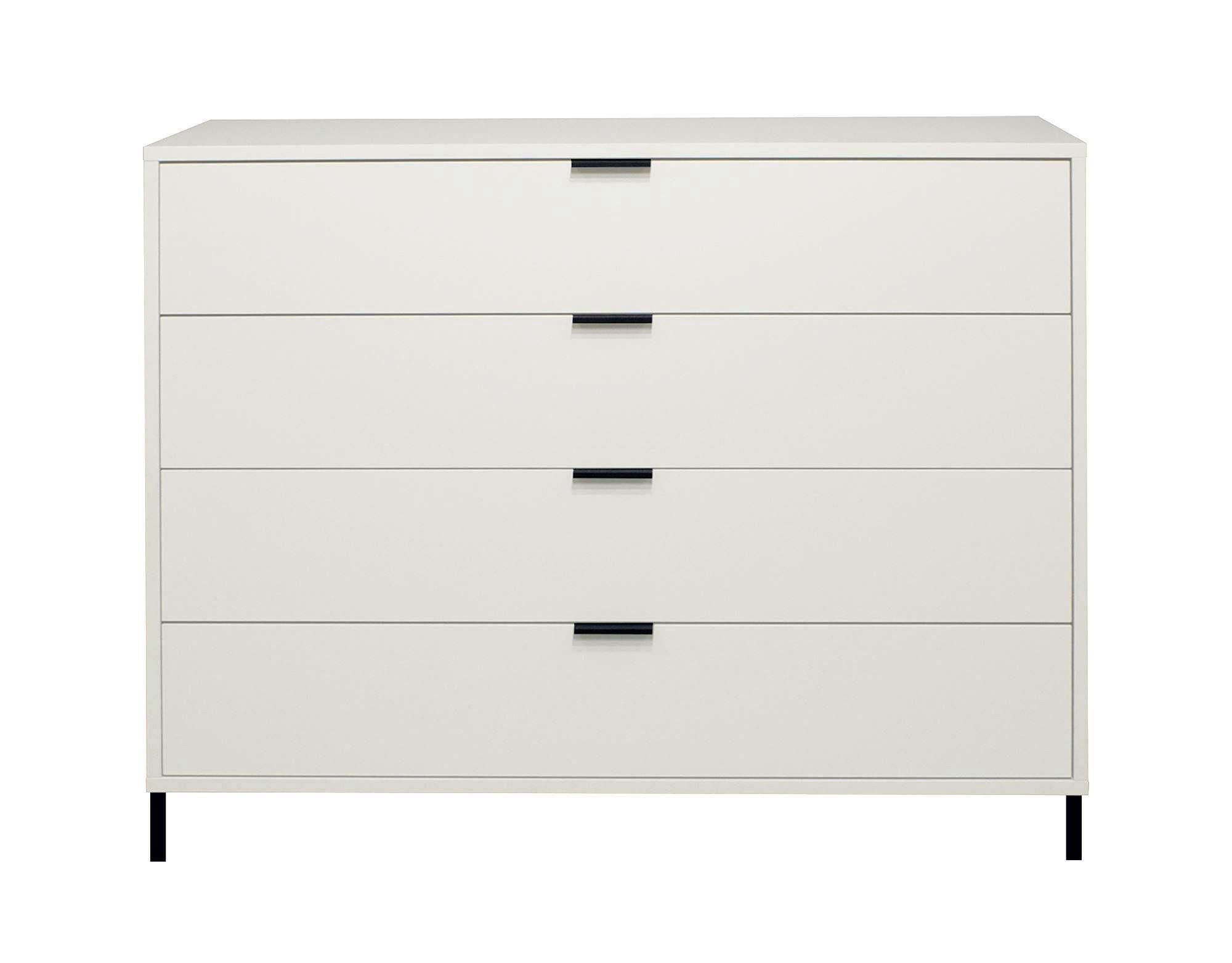 KOMMODE Erna 119x45x102 Kreidegrau matt Lack - Hellgrau, Holzwerkstoff (119/102/45cm) - 58aufmkessel