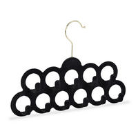 DRŽIAK na šály - čierna, kov/textil (30/21/3cm) - Relaxdays