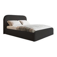 DOPPELBETT 160x200 Wendra Slim mit Lattenrost, Bettkasten, Boucle, Schwarz - Schwarz, Holz/Textil (160/200cm) - Emporius