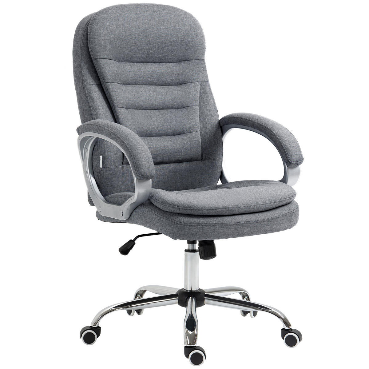 BÜROSTUHL DE-05079 Ergonomisch, Wippfunktion & höhenverstellbar Grau - Grau, Kunststoff (75/121/64cm) - ComfortXL
