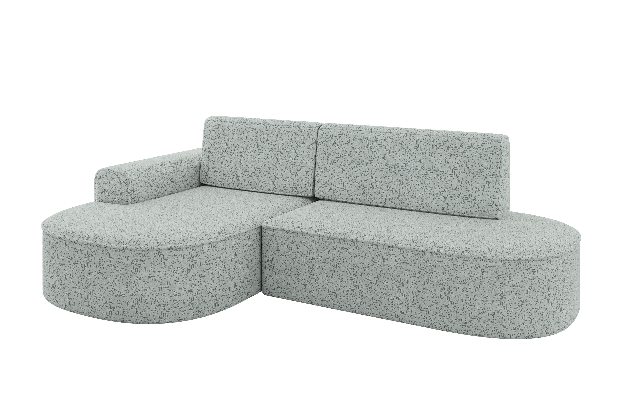 ECKSOFA mit Schlaffunktion und Bettkasten Ottomane Links MARI-L1-S - 283x167x85 cm Grün Tissu - Dunkelgrün/Schwarz, Holzwerkstoff/Kunststoff (283/167cm) - ALTDECOR