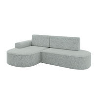 ECKSOFA mit Schlaffunktion und Bettkasten Ottomane Links MARI-L1-S - 283x167x85 cm Grün Tissu - Dunkelgrün/Schwarz, Holzwerkstoff/Kunststoff (283/167cm) - ALTDECOR