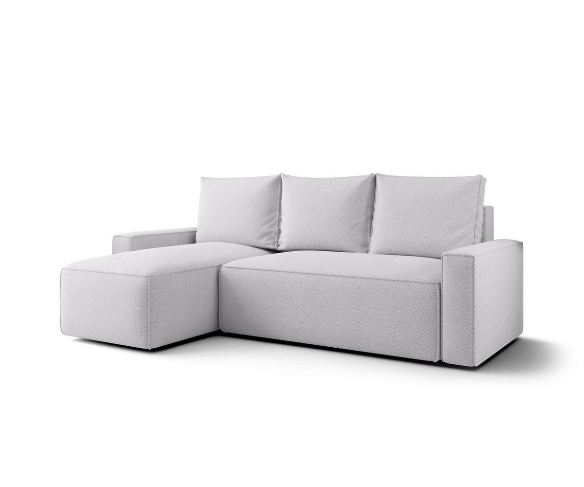 ECKSOFA mit Schlaffunktion SAVIO Curio 80 Links - Hellgrau, Textil (232/140cm) - Bedante