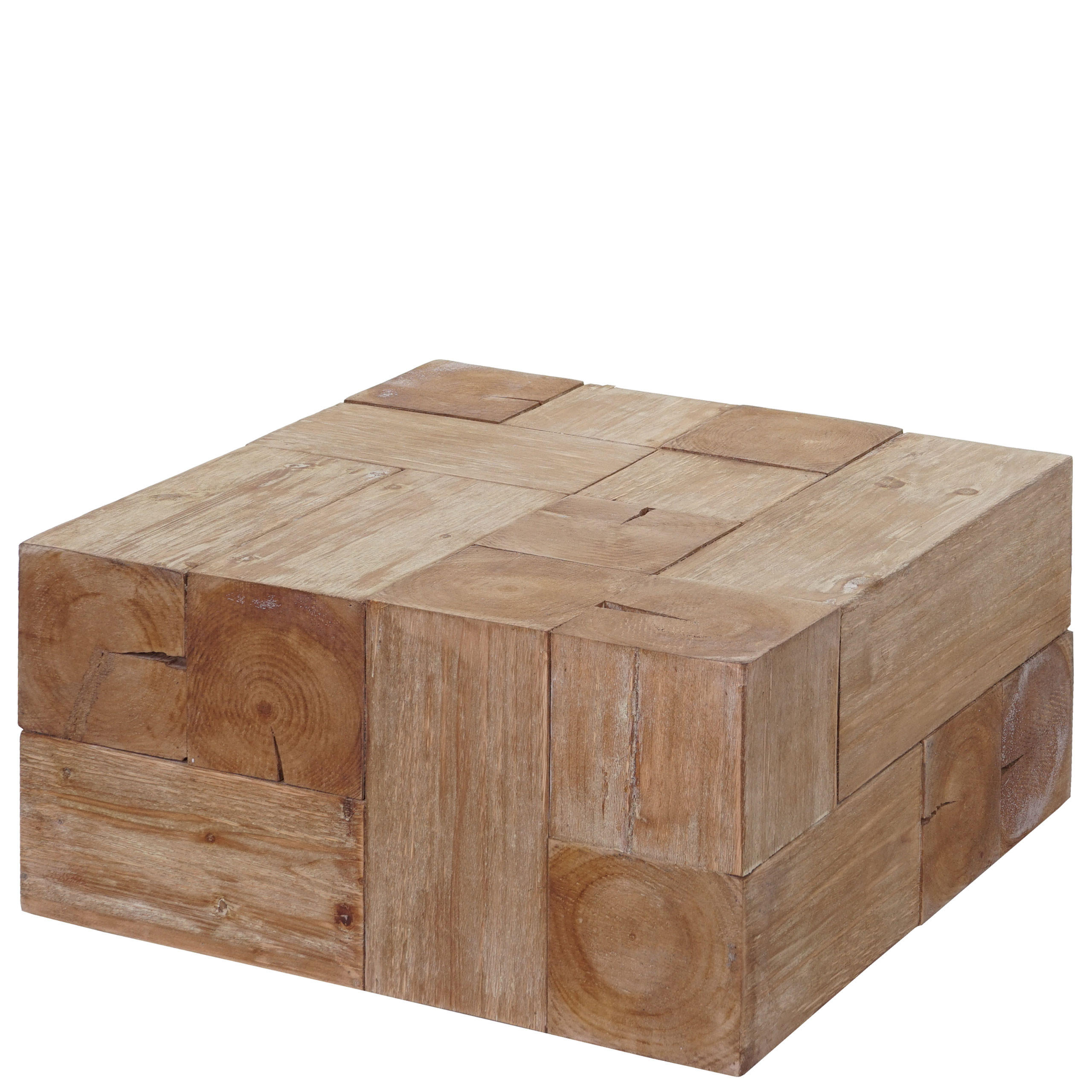 COUCHTISCH A15C MASSIVHOLZ quadrat Braun - Braun, Holz (60/60/30cm) - MCW