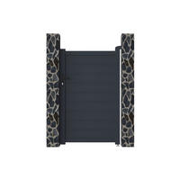 EINGANGSTOR - 100cm x 4.6cm - Aluminium - anthrazitgrau - NAZARIO - Anthrazit, Metall (100/161cm) - Vente-Unique