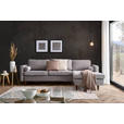 ECKSOFA in Cord Grau  - Eichefarben/Grau, MODERN, Holz/Textil (261/178cm) - Carryhome