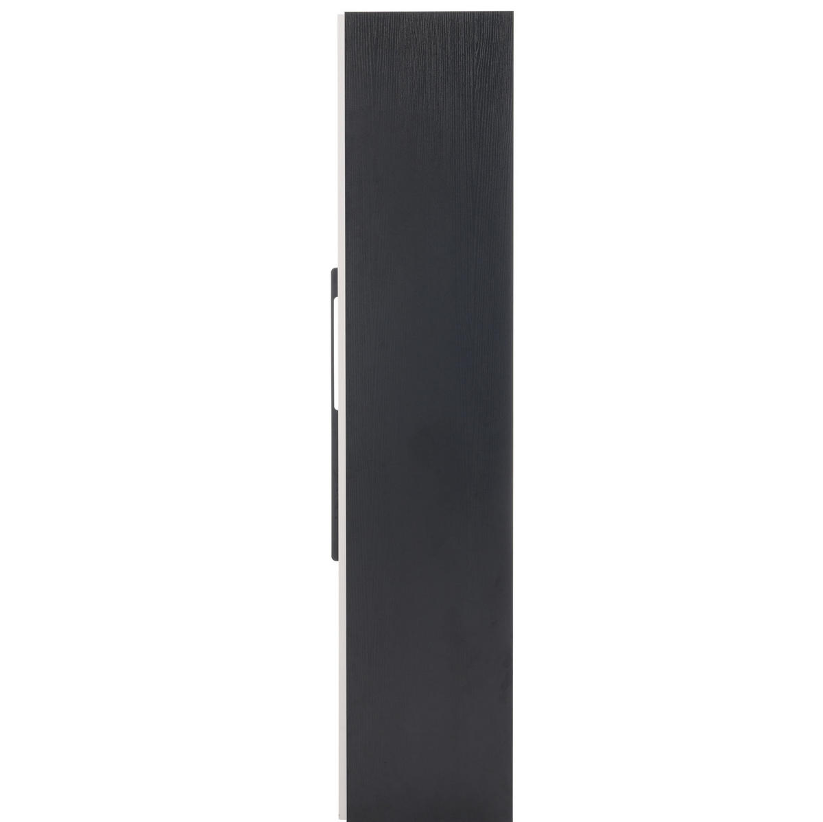 HIGHBOARD 70/40/160 cm in Schwarz/Weiß mit LED-Beleuchtung und seitlichem Auszug - Schwarz, Holzwerkstoff (70/160/40cm) - Flora Grace