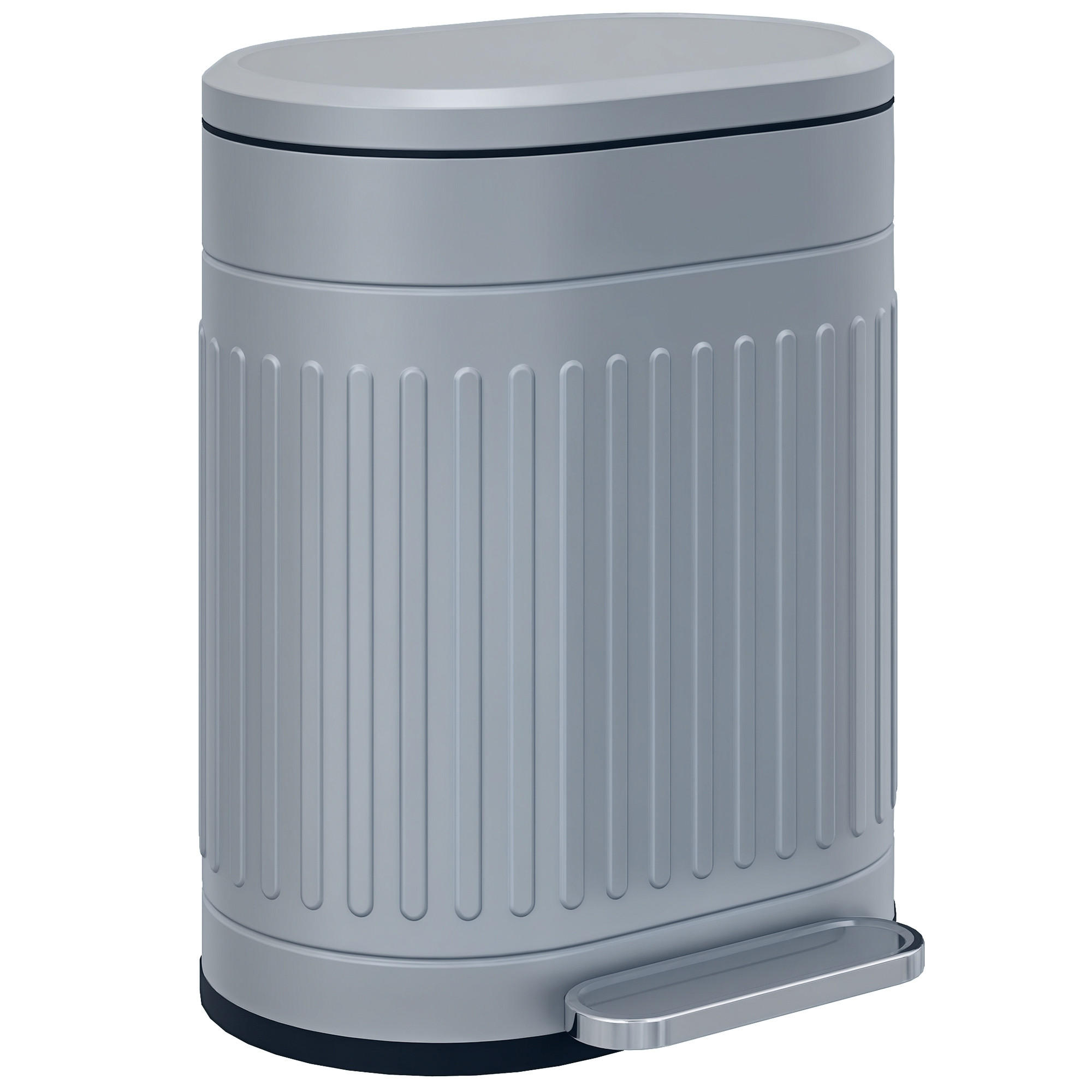 MÜLLEIMER DE-08930 20 L Treteimer mit Soft-Close Grau - Grau, Metall (31.2/45/36.5cm) - ComfortXL