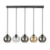 PEDELLEUCHTE HAGEN - Transparent/Schwarz, Glas/Metall (15/100/100cm) - kiki design