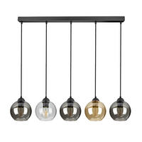 PEDELLEUCHTE HAGEN - Transparent/Schwarz, Glas/Metall (15/100/100cm) - kiki design