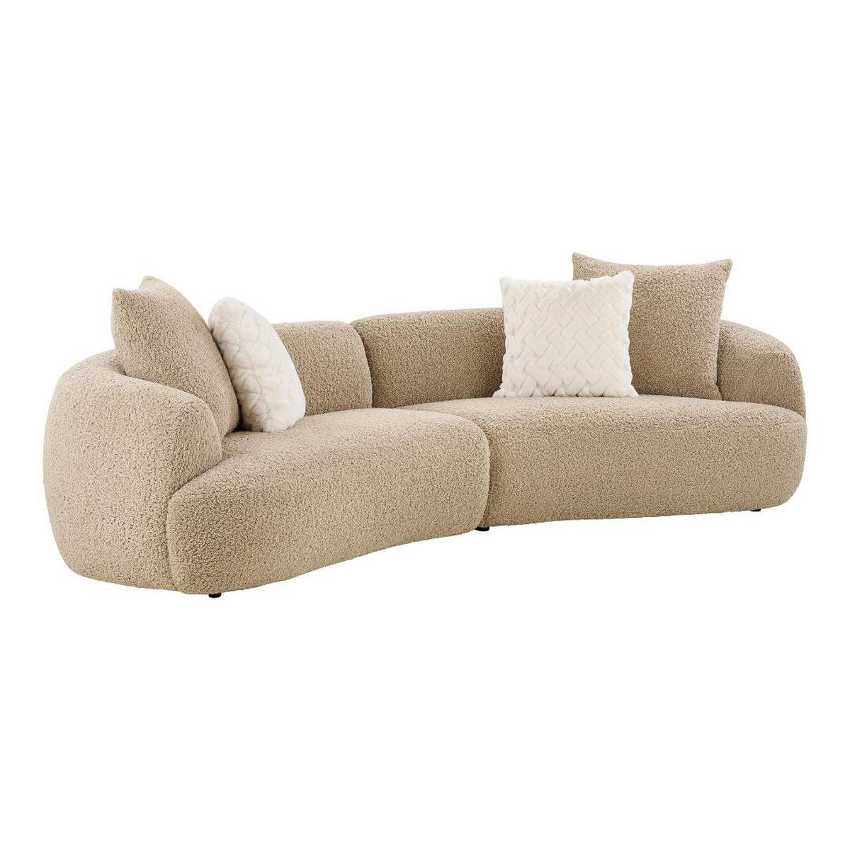 SOFA, Dorte, Stühle Braun, Polyester, 302 x 134 x 69 cm - Braun, Textil (302/69/134cm) - ebuy24