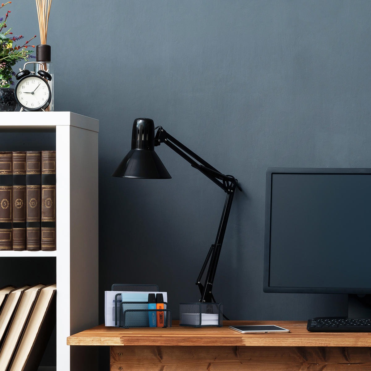 Anthrazit, Metall (33.5/26.5/8.5cm) - Relaxdays