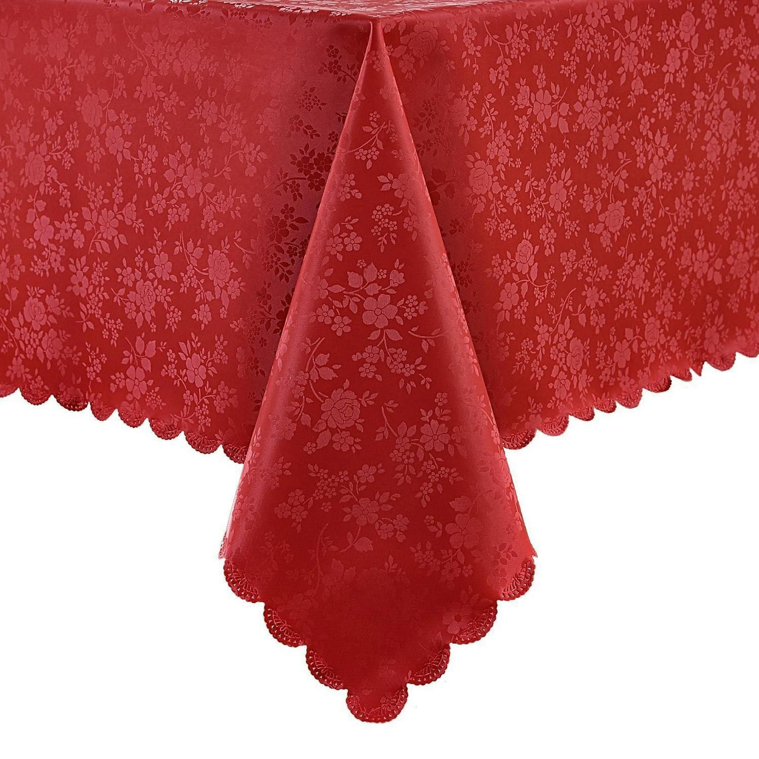 TISCHDECKE rechteckig 140 x 180 cm rot abwaschbar - Rot, Kunststoff (180/140/1.5cm)