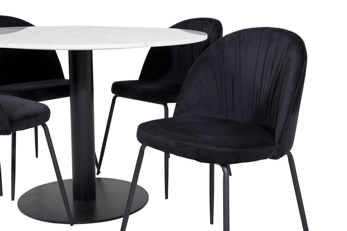 TISCHGRUPPE Schwarz - Schwarz, Holzwerkstoff (106/75/106cm) - ebuy24