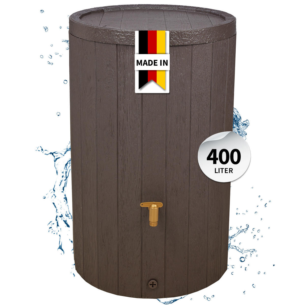 REGENTONNE 400 L, braun - Braun, Kunststoff (71/104/71cm) - 4rain