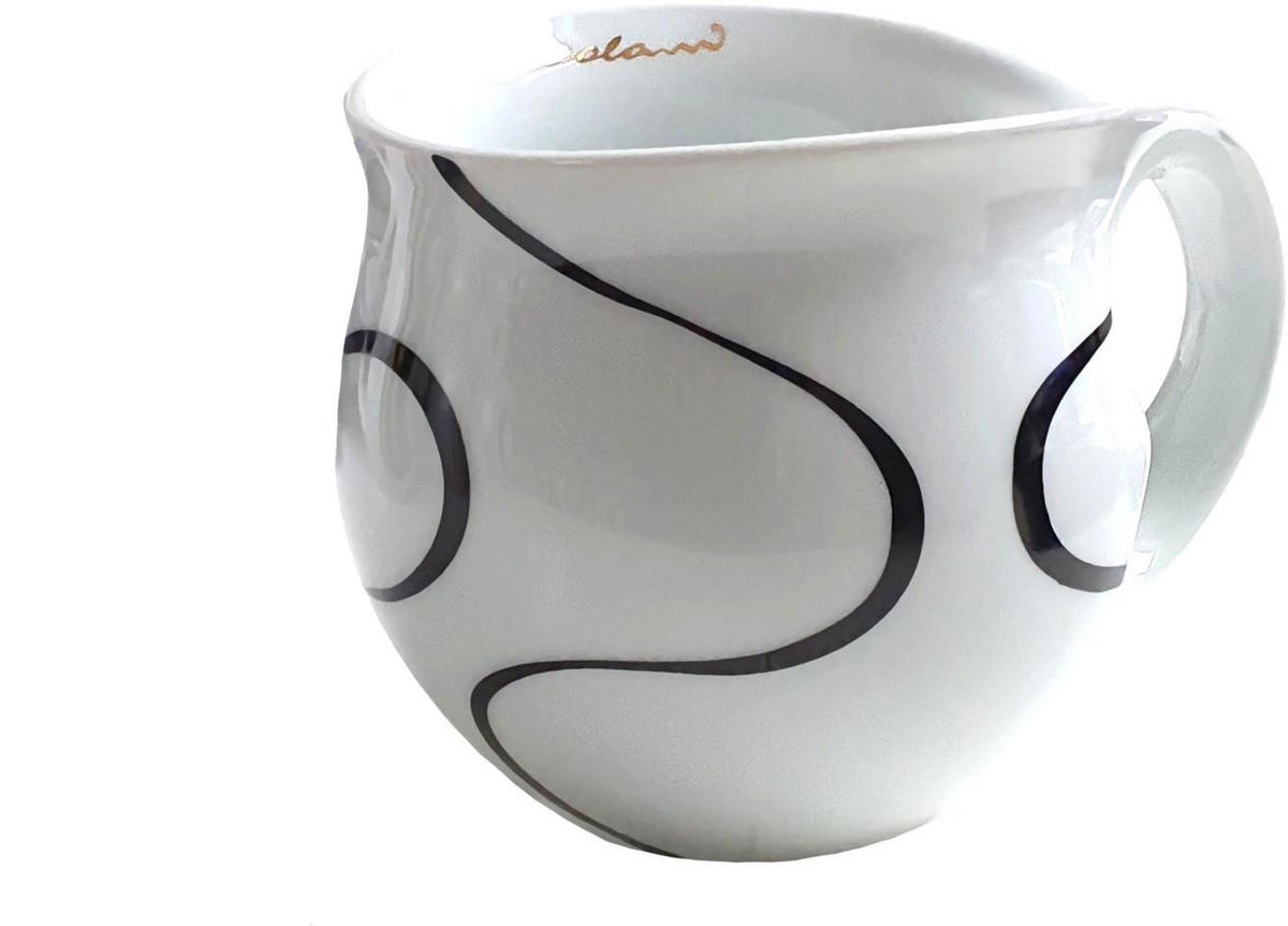 KAFFEEBECHER XXL Loop black - Goldfarben, Keramik (0.6L) - Luigi Colani Porzellan