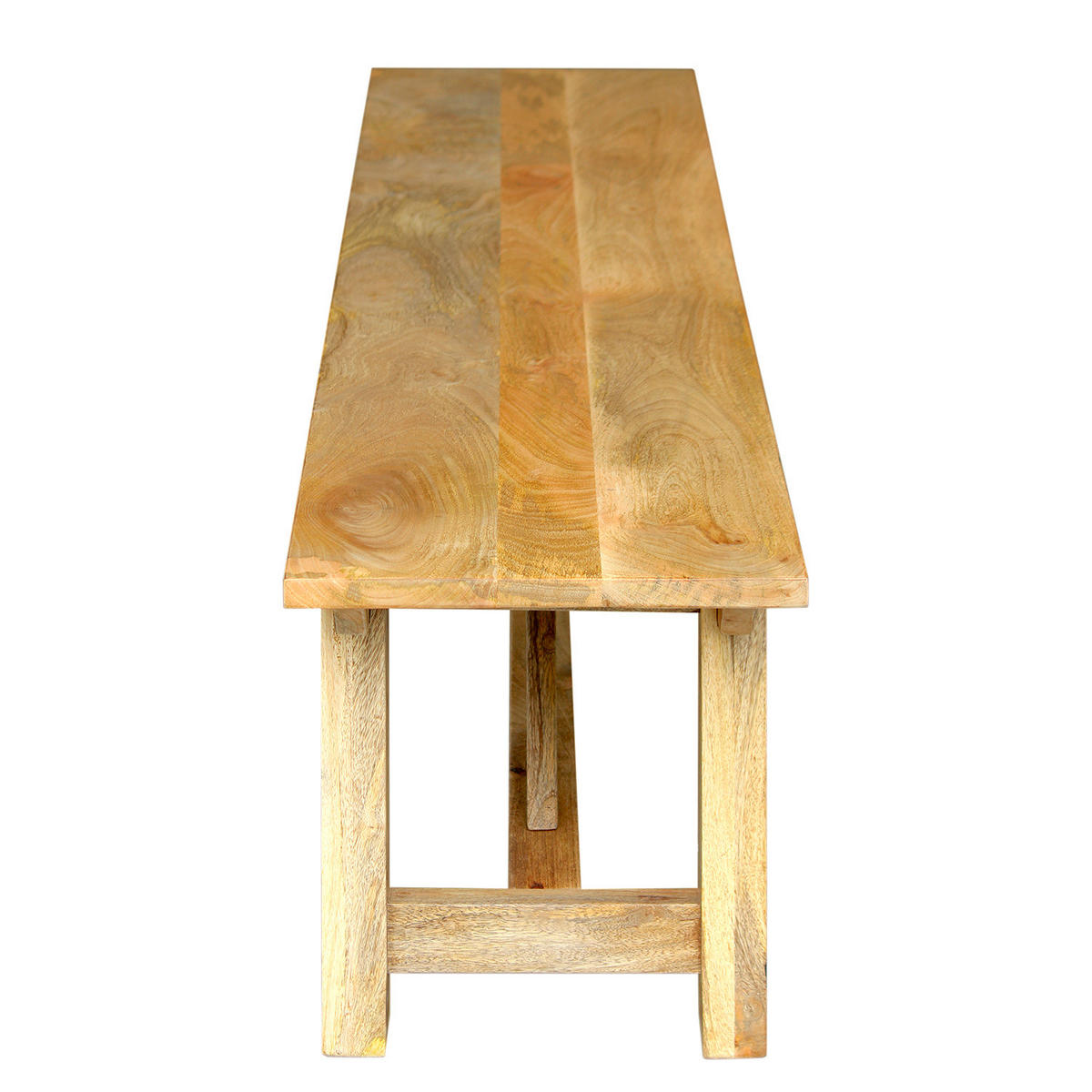 SITZBANK - Mango massiv - Naturfarben, Holz (200/45/40cm) - home24