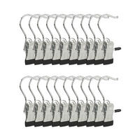 20XKLIPY na obuv - strieborná, kov/plast (5/10.5/2cm) - Relaxdays