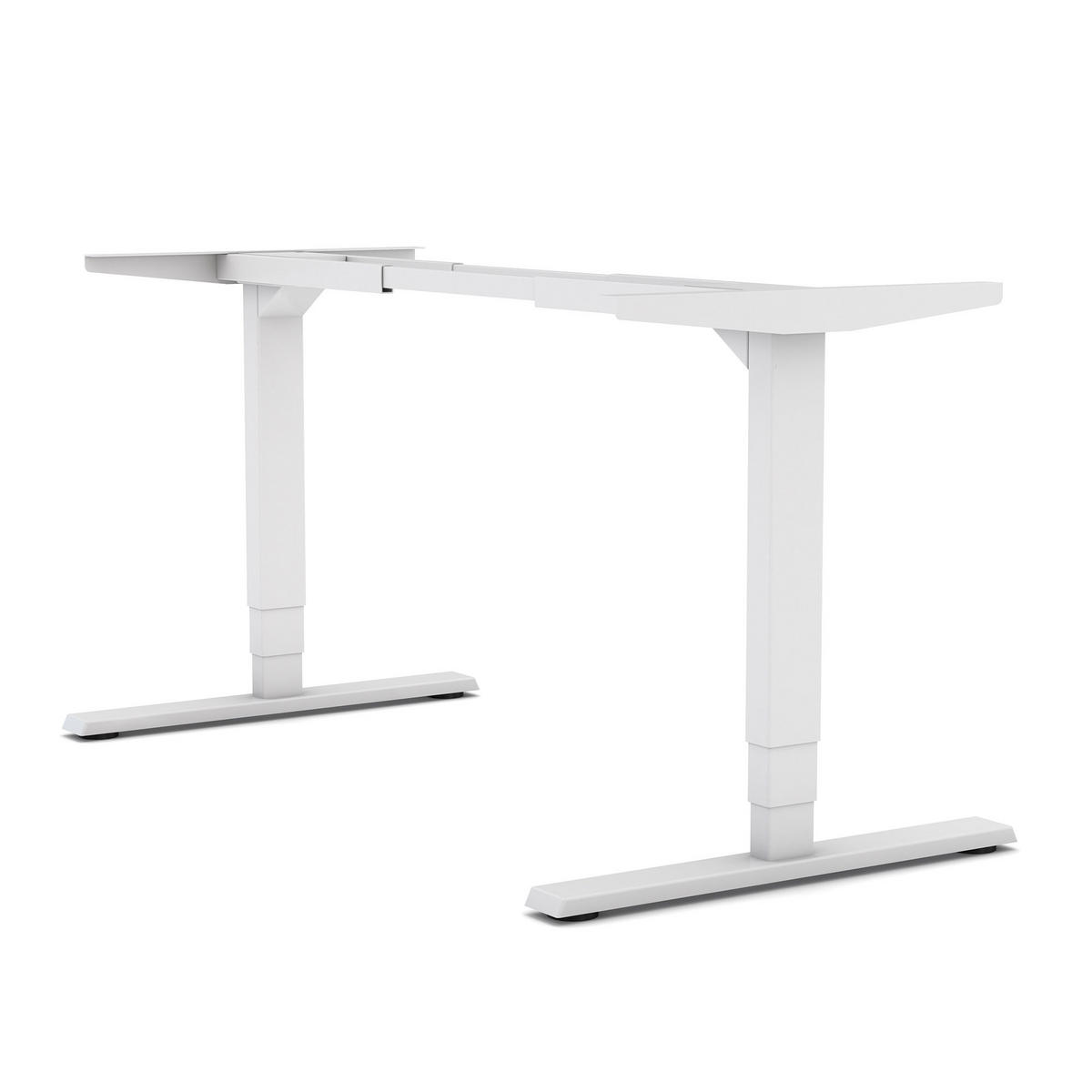 SCHREIBTISCHGESTELL Elektrisch höhenverstellbares Schreibtischgestell /62-127cm Signalweiß - Weiß, Metall (117/25/23cm) - ASSMANN