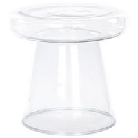 BEISTELLTISCH Glas transparent rund 39 cm Caldera - Transparent, Glas (39/39/40cm) - Beliani