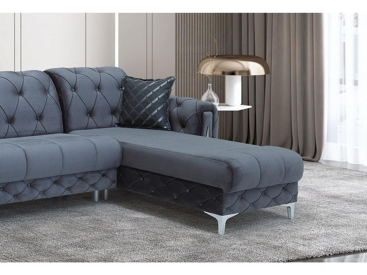 ECKSCHLAFSOFA Patna Anthrazit Relax - Langer Schenkel Links - Anthrazit, Holzwerkstoff/Kunststoff (310/180cm)