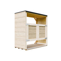 MÜLLTONNENBOX 2er 240L, M980A, aus wetterfestem LP Smartside Holz - Beige, Holz (153/159/75cm) - Timbela