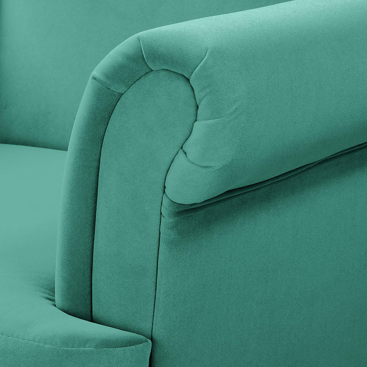 OHRENSESSEL - Türkis/Dunkelbraun, Textil (85/101/89cm) - home24