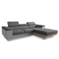 ECKSOFA Divo, Seite: Rechts - Hellgrau/Grau, Holz/Textil (282/204cm) - Sofnet